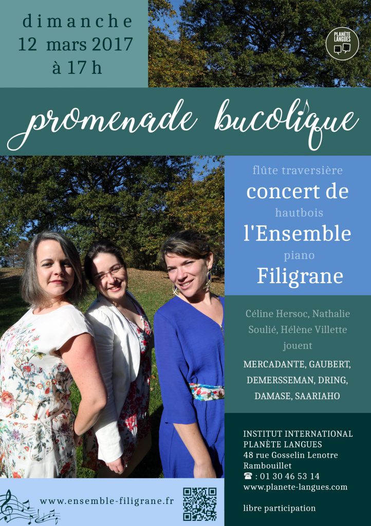Concert Ensemble Filigrane 12 mars 2017
